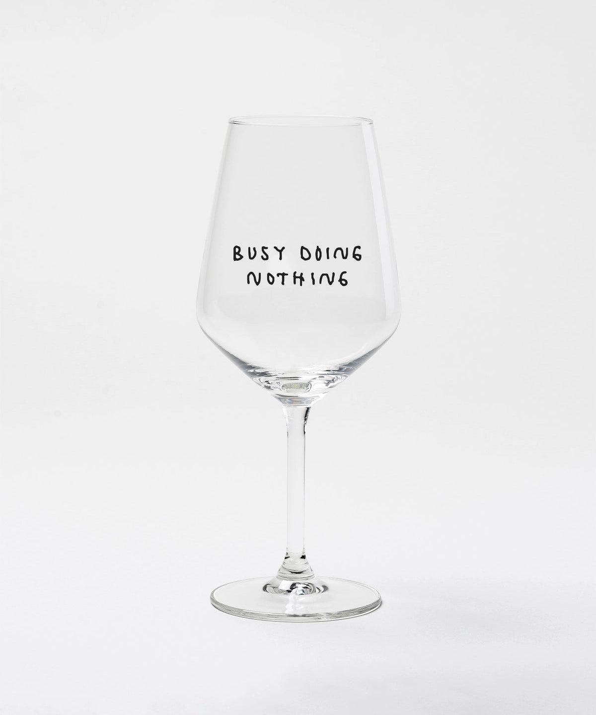 selekkt - BUSY DOING NOTHING Weinglas mit Spruch - Trinkglas - ROSA ECK Concept Store