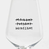 selekkt - MONDAY TUESDAY WINESDAY Weinglas - Trinkglas - ROSA ECK