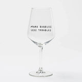 selekkt - MORE BUBBLES LESS TROUBLES Glas für Spritz - Trinkglas - ROSA ECK Concept Store