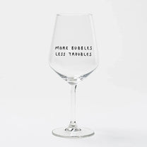 selekkt - MORE BUBBLES LESS TROUBLES Glas für Spritz - Trinkglas - ROSA ECK Concept Store