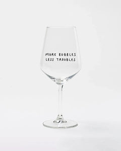 selekkt - MORE BUBBLES LESS TROUBLES Glas für Spritz - Trinkglas - ROSA ECK Concept Store