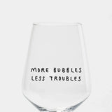 selekkt - MORE BUBBLES LESS TROUBLES Glas für Spritz - Trinkglas - ROSA ECK Concept Store