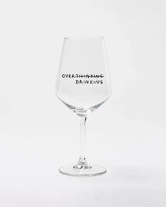 selekkt - OVER THINKING/DRINKING Weinglas - Trinkglas - ROSA ECK