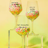 selekkt - PARTNER IN WINE Weinglas mit Spruch - Trinkglas - ROSA ECK Concept Store
