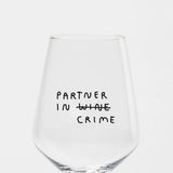 selekkt - PARTNER IN WINE Weinglas mit Spruch - Trinkglas - ROSA ECK Concept Store