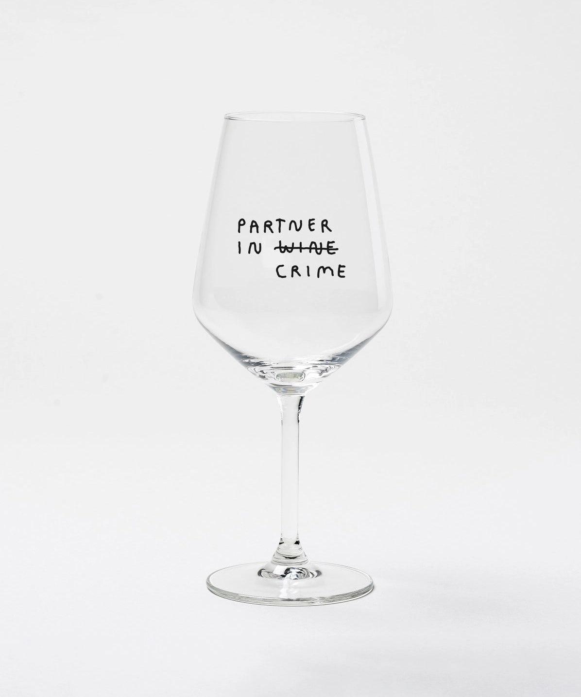 selekkt - PARTNER IN WINE Weinglas mit Spruch - Trinkglas - ROSA ECK Concept Store