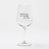 selekkt - PARTNER IN WINE Weinglas mit Spruch - Trinkglas - ROSA ECK Concept Store