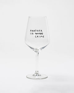 selekkt - PARTNER IN WINE Weinglas mit Spruch - Trinkglas - ROSA ECK Concept Store