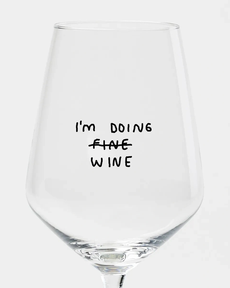 selekkt - Weinglas mit Spruch • I'm Doing Wine - ROSA ECK