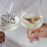 selekkt - WINE NOT? Weinglas mit Spruch - Trinkglas - ROSA ECK Concept Store