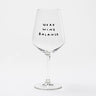 selekkt - WORK WINE BALANCE Weinglas mit Spruch - Trinkglas - ROSA ECK Concept Store