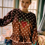 DIANA Top • Brown Dot