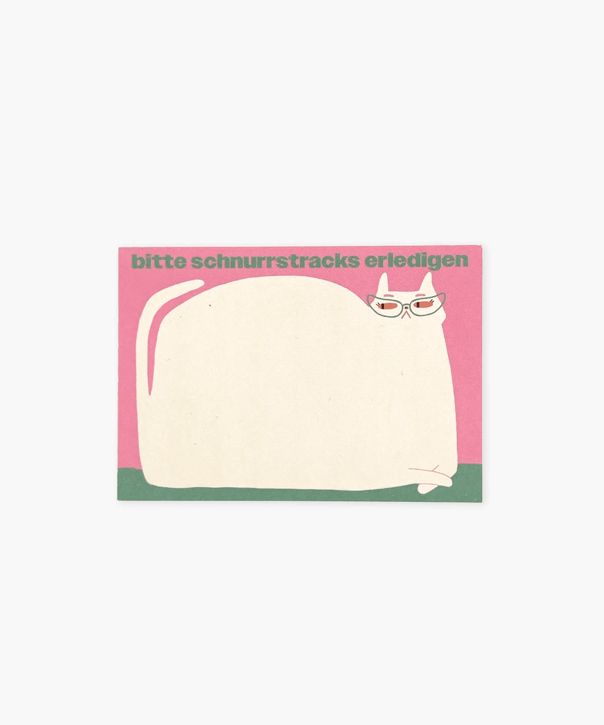 Slinga Illustration - BITTE SCHNURRSTRACKS ERLEDIGEN Notizblock (DIN A7) - ROSA ECK