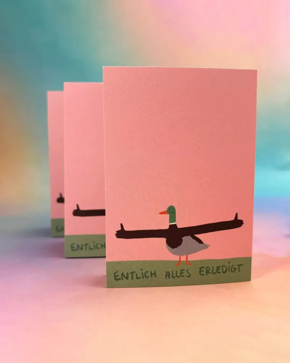 Slinga Illustration - ENTLICH ALLES ERLEDIGT Notizblock - Notizblock - ROSA ECK Concept Store