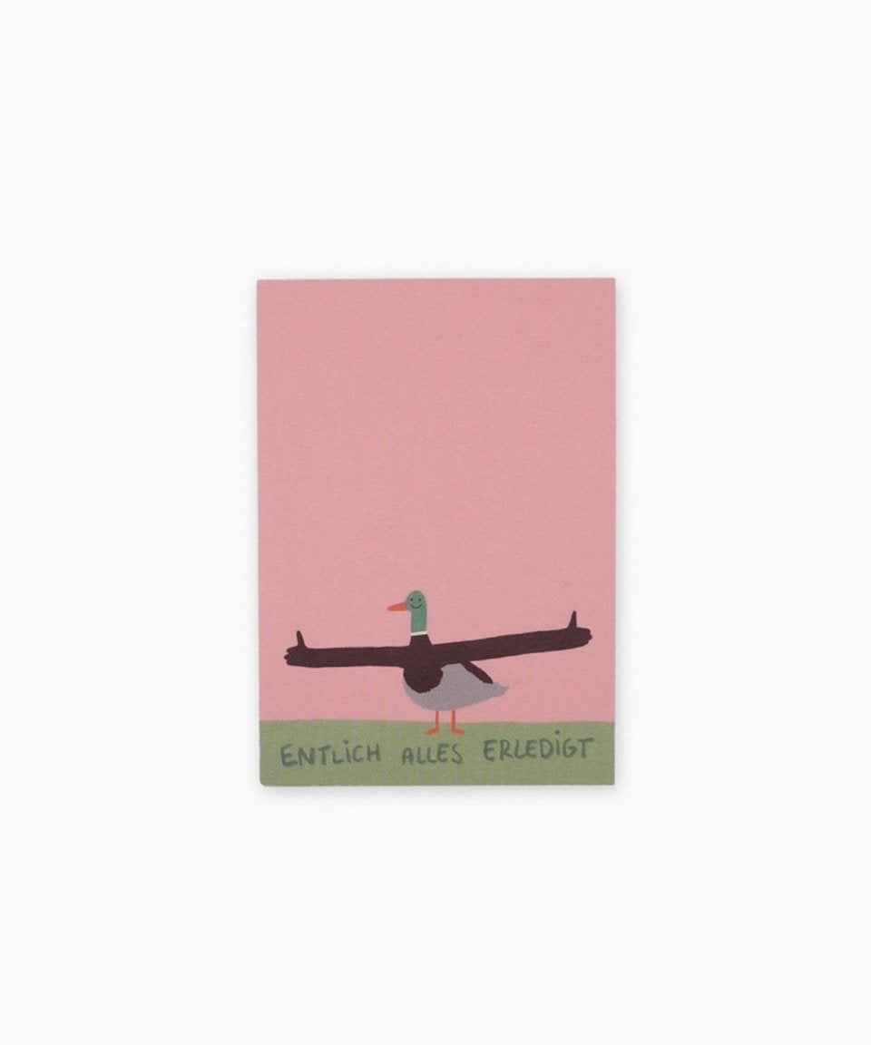 Slinga Illustration - ENTLICH ALLES ERLEDIGT Notizblock - Notizblock - ROSA ECK Concept Store