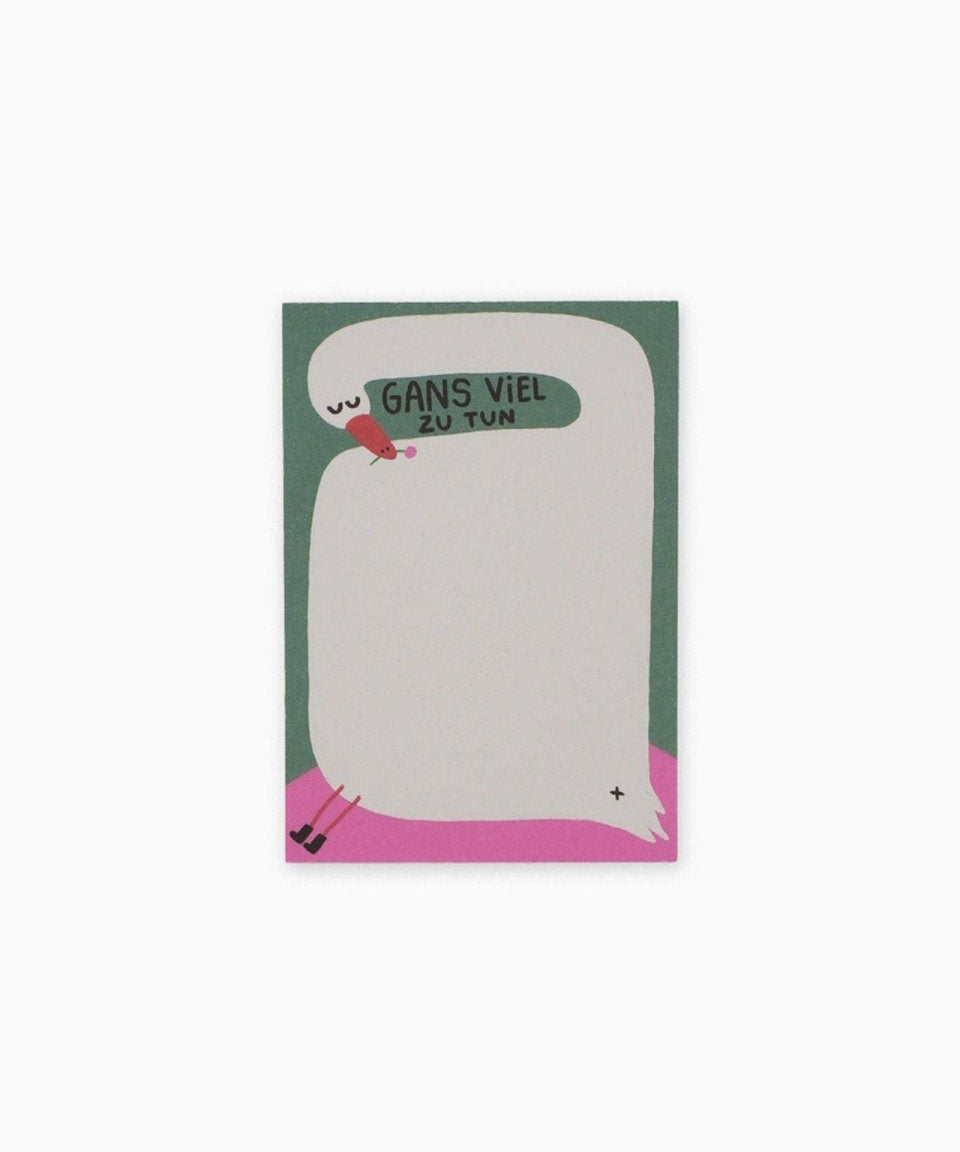 Slinga Illustration - GANS VIEL ZU TUN Notizblock - Notizblock - ROSA ECK Concept Store