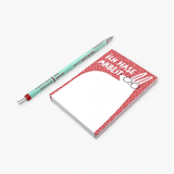 Slinga Illustration - ICH HASE ARBEIT Notizblock (DIN A7) - ROSA ECK