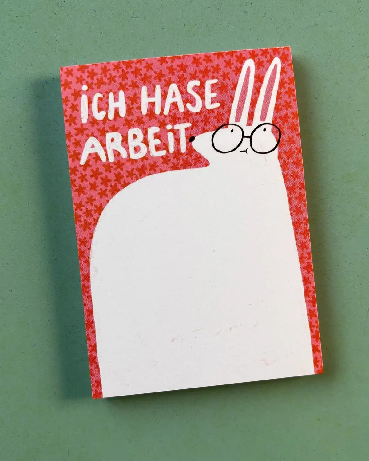 Slinga Illustration - ICH HASE ARBEIT Notizblock (DIN A7) - ROSA ECK