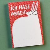 Slinga Illustration - ICH HASE ARBEIT Notizblock (DIN A7) - ROSA ECK