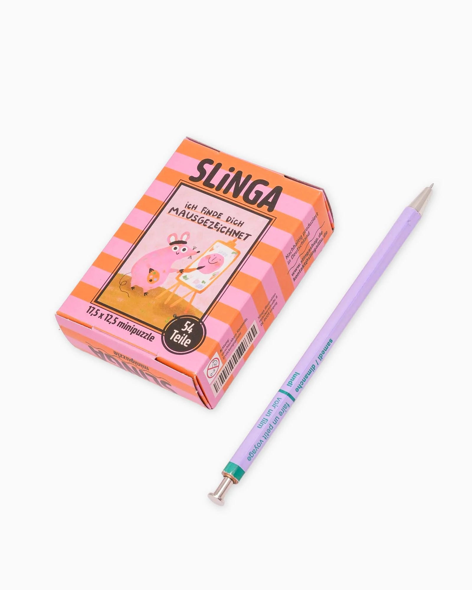 Slinga Illustration - MAUSGEZEICHNET Mini-Puzzle - ROSA ECK