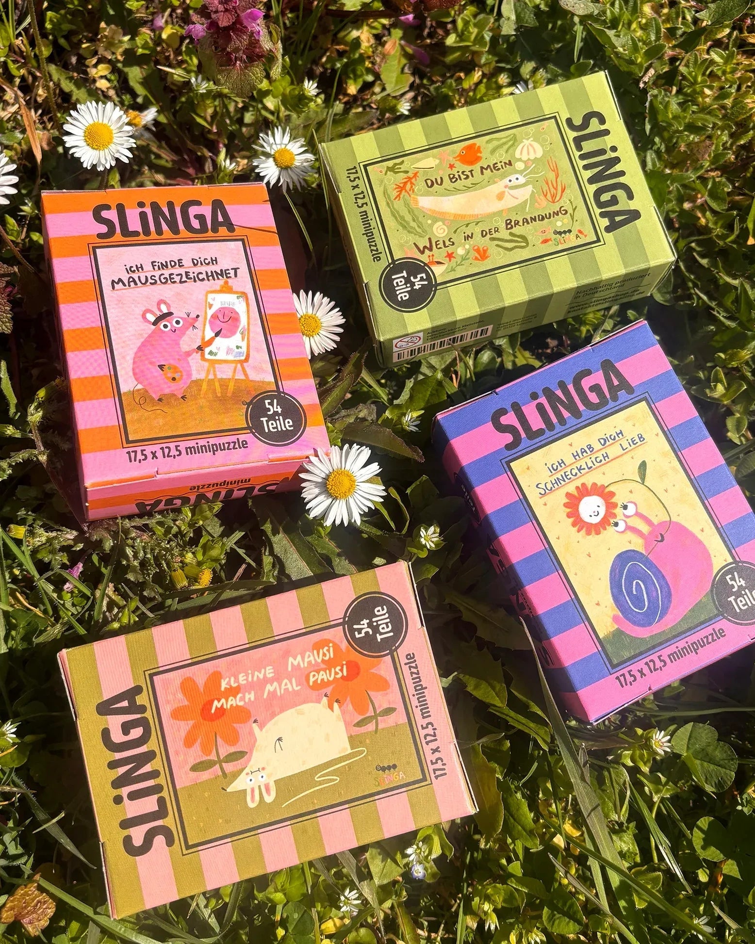 Slinga Illustration - MAUSI MACH PAUSI Mini-Puzzle - ROSA ECK
