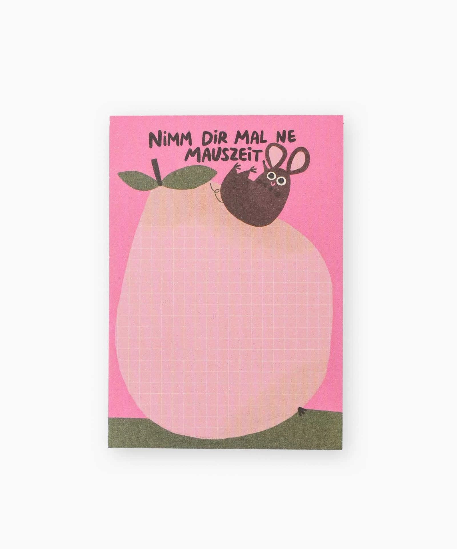 Slinga Illustration - NIMM DIR MAL NE MAUSZEIT Notizblock (A7) - ROSA ECK