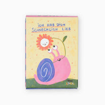 Slinga Illustration - SCHNECKLICH LIEB Mini-Puzzle - ROSA ECK