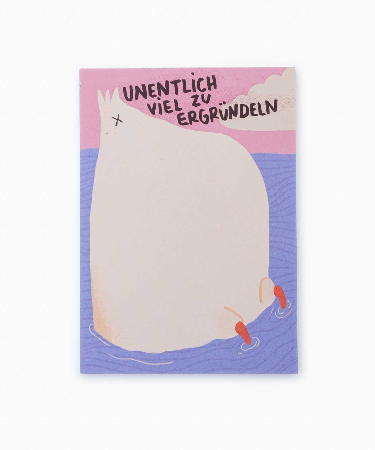 Slinga Illustration - UNENTLICH VIEL ZU ERGRÜNDELN Notizblock (A6) - Notizblock - ROSA ECK Concept Store