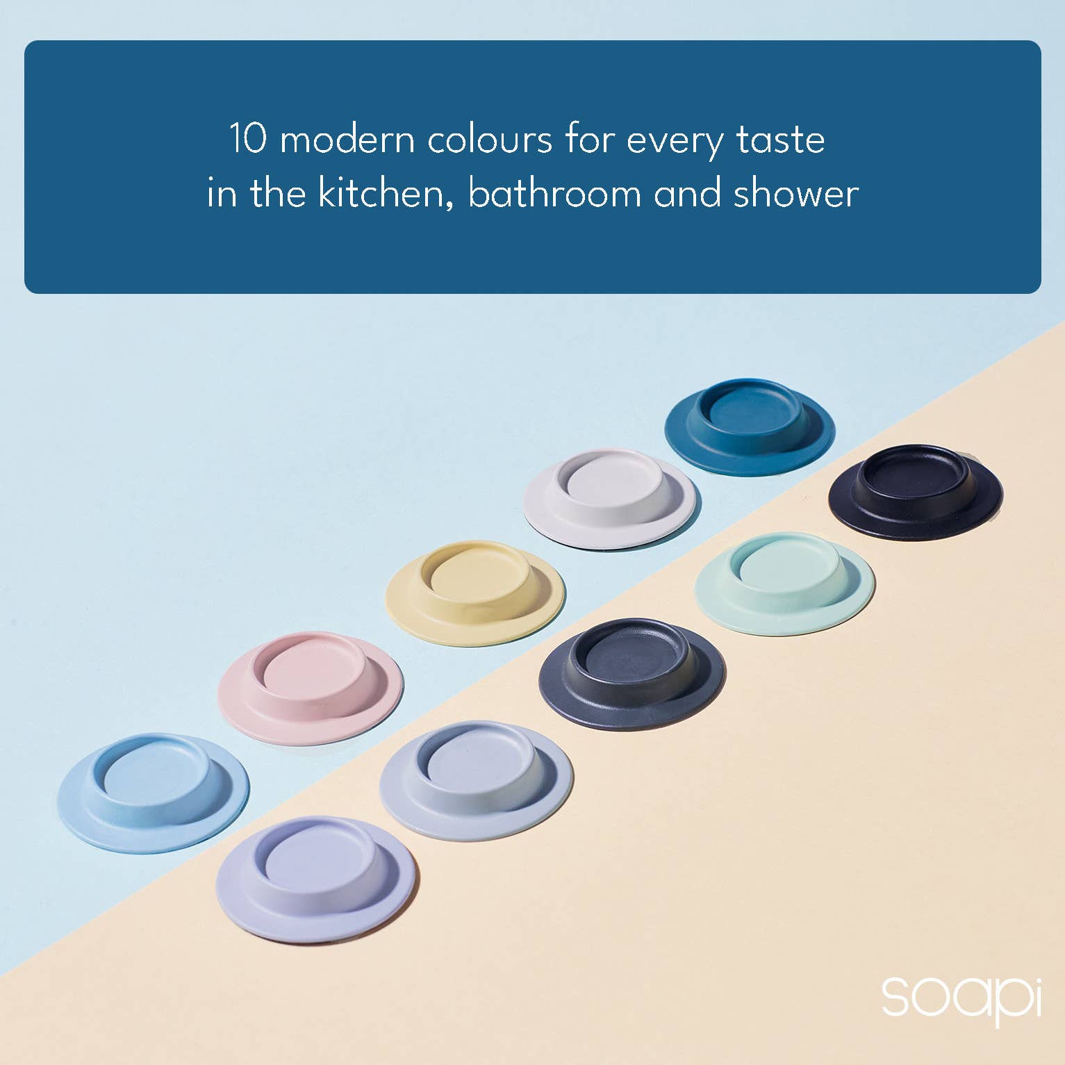 Soapi - Magnetseifenhalter Starter-Kit • Blau - ROSA ECK