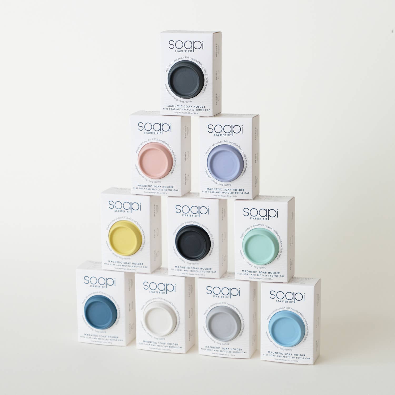 Soapi - Magnetseifenhalter Starter-Kit • Blau - ROSA ECK