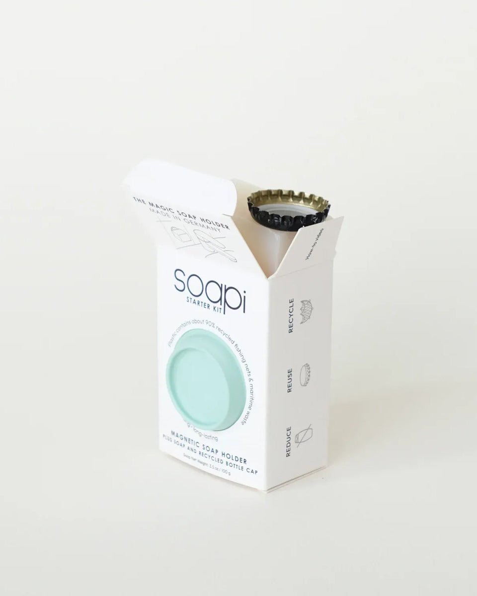 Soapi - Magnetseifenhalter Starter - Kit • Petrol - Seifenablage - ROSA ECK Concept Store