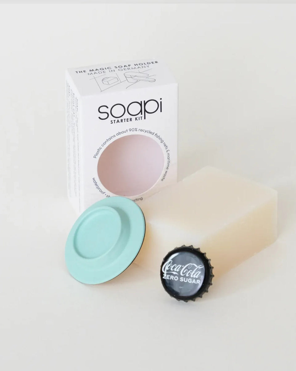Soapi - Magnetseifenhalter Starter - Kit • Petrol - Seifenablage - ROSA ECK Concept Store