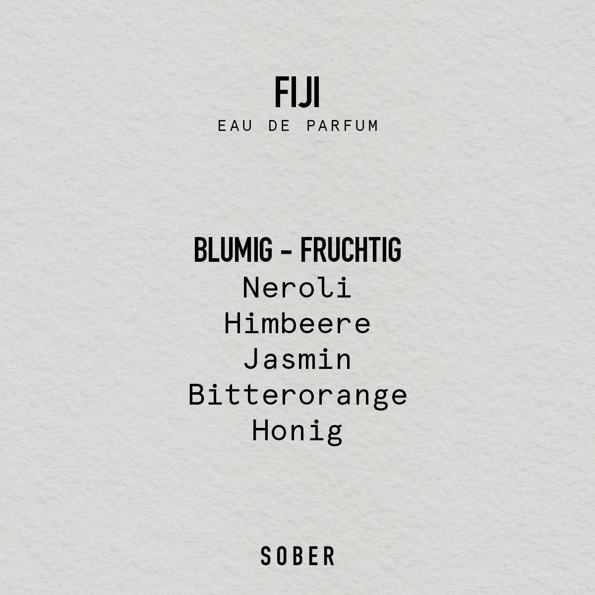 sober - FIJI Eau de Parfum - ROSA ECK - , ,