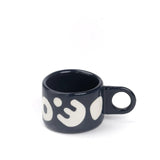 SOMANYBLOBS - BLOBS Cappuccinotasse (150 ml) • Schwarz - ROSA ECK