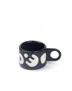 SOMANYBLOBS - BLOBS Cappuccinotasse (150 ml) • Schwarz - ROSA ECK