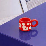 SOMANYBLOBS - BLOBS Espressotasse mit Henkel (65 ml) • Rot - ROSA ECK
