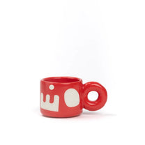 SOMANYBLOBS - BLOBS Espressotasse mit Henkel (65 ml) • Rot - ROSA ECK
