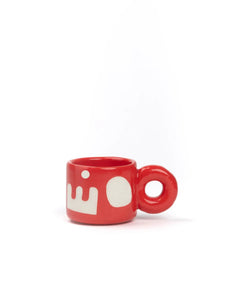 SOMANYBLOBS - BLOBS Espressotasse mit Henkel (65 ml) • Rot - ROSA ECK