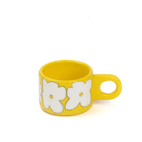 SOMANYBLOBS - FLOWERS Cappuccinotasse (150 ml) • Gelb - ROSA ECK