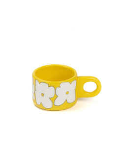 SOMANYBLOBS - FLOWERS Cappuccinotasse (150 ml) • Gelb - ROSA ECK