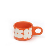 SOMANYBLOBS - FLOWERS Cappuccinotasse (150 ml) • Orange - ROSA ECK