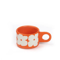 SOMANYBLOBS - FLOWERS Cappuccinotasse (150 ml) • Orange - ROSA ECK