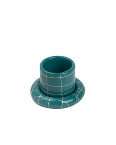 SOMANYBLOBS - GRID Espressobecher mit Untertasse (65 ml) • Grün - ROSA ECK