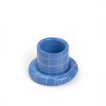 SOMANYBLOBS - GRID Espressobecher mit Untertasse (65 ml) • Hellblau - ROSA ECK
