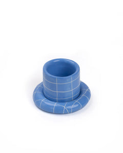 SOMANYBLOBS - GRID Espressobecher mit Untertasse (65 ml) • Hellblau - ROSA ECK