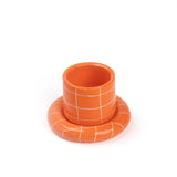 SOMANYBLOBS - GRID Espressobecher mit Untertasse (65 ml) • Orange - ROSA ECK