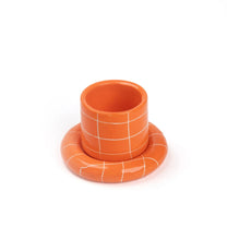 SOMANYBLOBS - GRID Espressobecher mit Untertasse (65 ml) • Orange - ROSA ECK