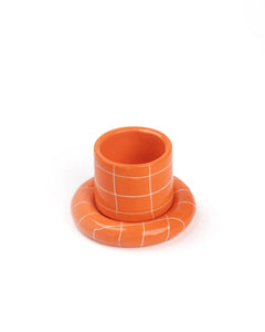 SOMANYBLOBS - GRID Espressobecher mit Untertasse (65 ml) • Orange - ROSA ECK