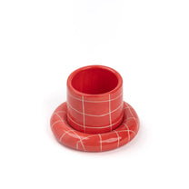SOMANYBLOBS - GRID Espressobecher mit Untertasse (65 ml) • Rot - ROSA ECK