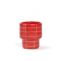 SOMANYBLOBS - GRID Tasse (220 ml) • Rot - ROSA ECK